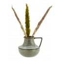 vase rustique avec poignee gres vert madam stoltz
