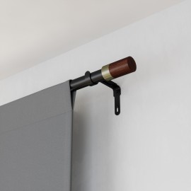 tringle a rideaux contemporaine extensible metal noir bois umbra blok