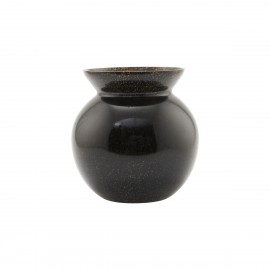 house doctor chenna vase rond verre noir