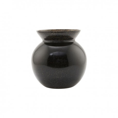 house doctor chenna vase rond verre noir