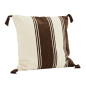 Housse de coussin rayé pompons Madam Stoltz