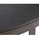 muubs low table basse ronde epuree pierre noire metal noir