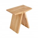 Tabouret design épuré bois chêne massif  Muubs Angle