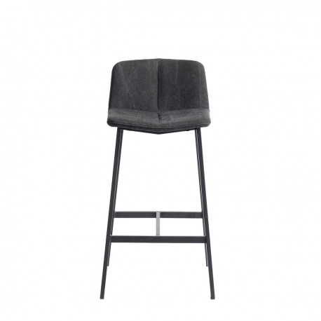 Tabouret de bar avec dossier design métal tissu Muubs