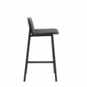 muubs tabouret de bar avec dossier design tissu gris