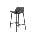 Tabouret de bar avec dossier design métal tissu Muubs