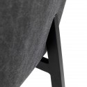 muubs tabouret de bar avec dossier design tissu gris