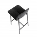 muubs tabouret de bar avec dossier design tissu gris