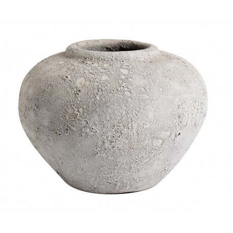 muubs luna vase gris terre cuite aspect brut lunaire