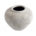 vase terre cuite surface lunaire brute gris muubs luna 26
