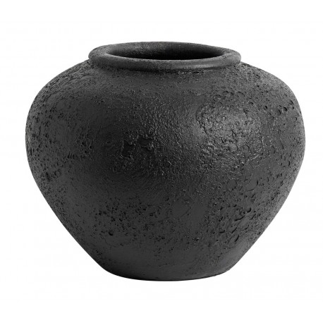 Vase terre cuite brute surface lunaire Muubs Luna 26