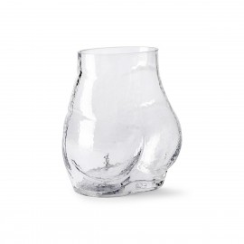 hk living bum vase fesses verre transparent
