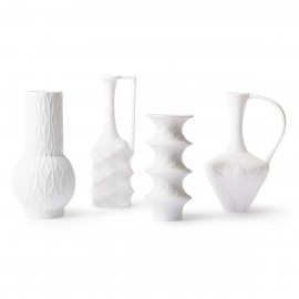 Set de 4 vases design biscuit de porcelaine HK Living