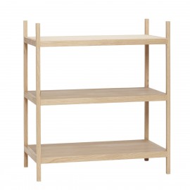 etagere a poser basse design scandinave bois clair hubsch