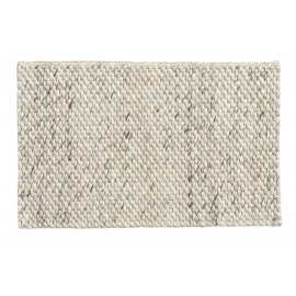 tapis descente de lit blanc ivoire laine nordal lara 60 x 90 cm