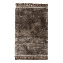 tapis tufte epais gris franges nordal noble 75  x 200 cm