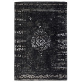 grand tapis noir gris motif baroque vintage delave nordal 160 x 240 cm