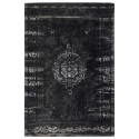 grand tapis noir gris motif baroque vintage delave nordal 160 x 240 cm