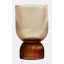 vase chic verre marron ambre style neo art deco nordal riva