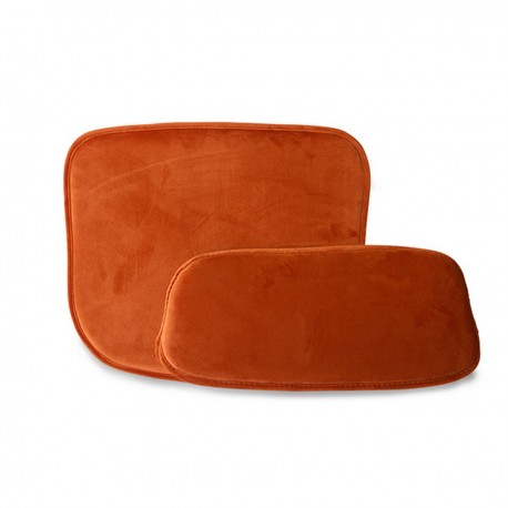 Coussin de tabouret de bar velours HK Living rouge