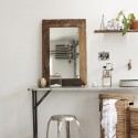 house doctor miroir mural bois brut naturel style campagne pure