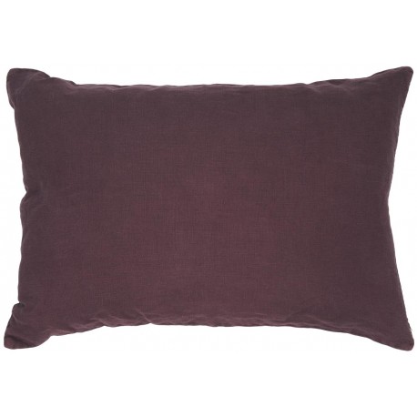 Taie d'oreiller rectangulaire lin IB Laursen aubergine