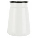 vase vintage shabby chic metal emaille blanc ib laursen