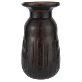 Kleine Vintage-Vase aus braunem Buntglas von IB Laursen