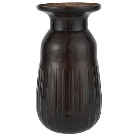 petit vase verre teinte rouge marron vintage ib laursen