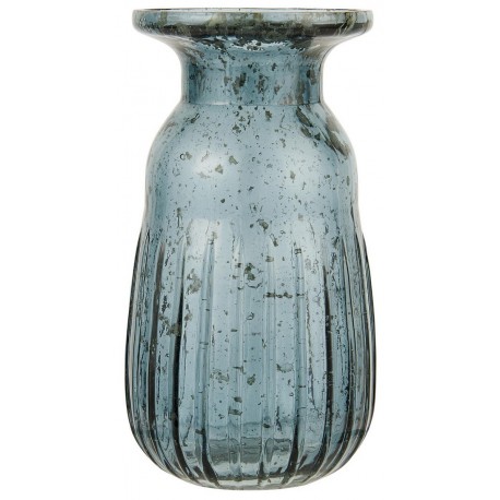 petit vase retro vitange verre teinte bleu ib laursen