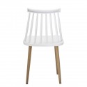 chaise style scandinave a barreaux plastique blanc metal bloomingville bajo