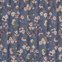 Plaid matelassé imprimé fleuri Bloomingville bleu