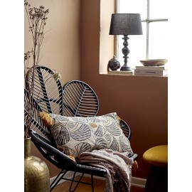 Bloomingville Baumwollkissen mit Pompom-Aufdruck