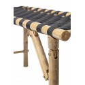 banc pliable bambou et textile noir bloomingville vida