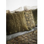 Housse de coussin brodé Madam Stoltz vert