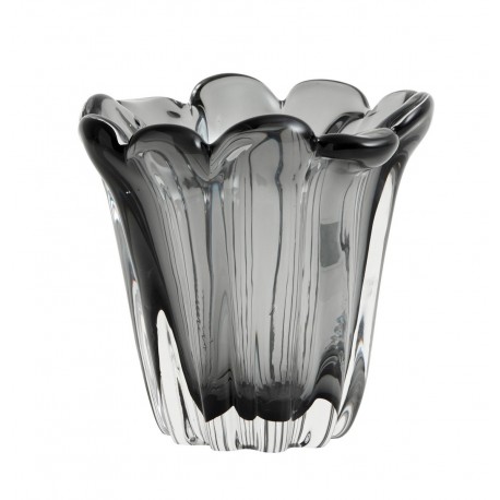 petit vase verre teinte gris style retro vintage nordal kataja s