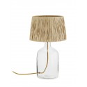 Lampe de table verre raphia naturel Madam Stoltz