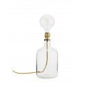 lampe de table verre transparent abat jour raphia naturel madam stoltz