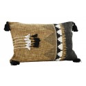 housse de coussin coton broderie ethnique coton vert madam stoltz