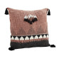 coussin carre motifs ethnique coton rose pompons franges madam stoltz coussin carre motifs ethnique coton rose pompons franges madam stoltz