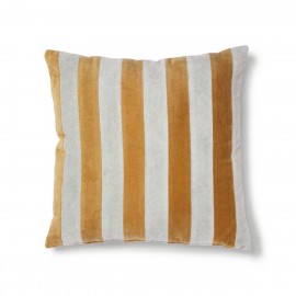 Coussin velours rayures HKliving