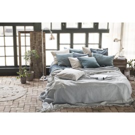 Housse de coussin rectangulaire velours IB Laursen grège