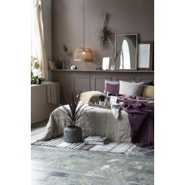 Housse de coussin rectangulaire velours IB Laursen grège