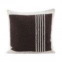 Housse de coussin rayures coton House Doctor Yarn marron