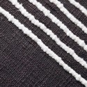 house doctor yarn housse de coussin rayures coton marron 50 x 50 cm