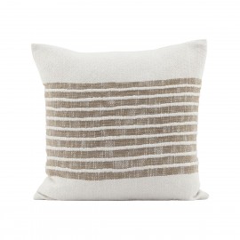 Housse de coussin coton rayé House Doctor Yard beige