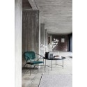 Fauteuil lounge velours vert fonce house doctor klever