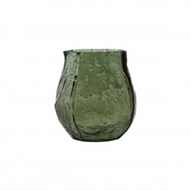 Petit vase verre rustique House Doctor Moun vert