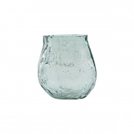 Petit vase verre photophore House Doctor Moun bleu