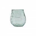 petit vase verre rugueux irregulier bleu house doctor moun